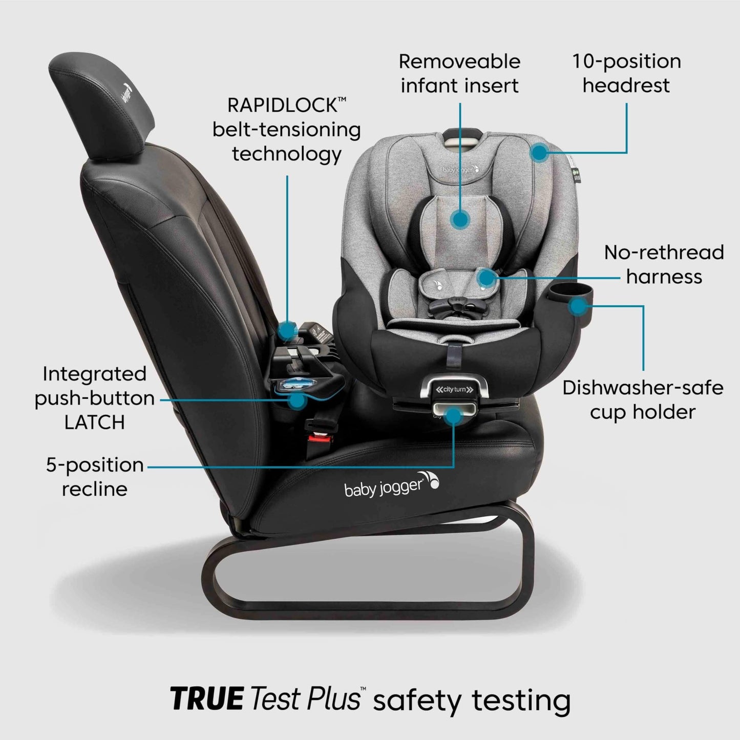 Baby Jogger City Turn Convertible & Rotating Car Seat