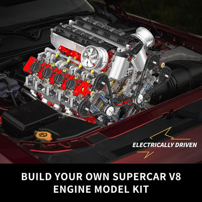 Mould King 10130 V8 Engine Model Kit That Works