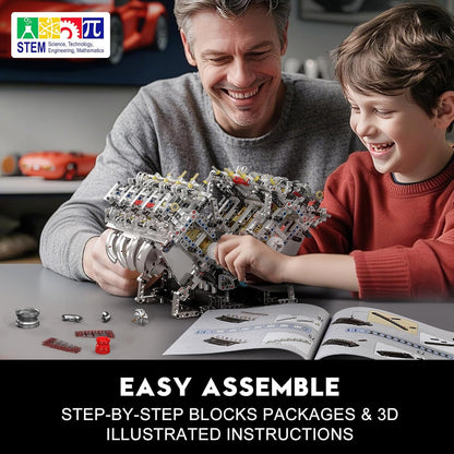Mould King V8 Engine Model Kit – 2718PCS