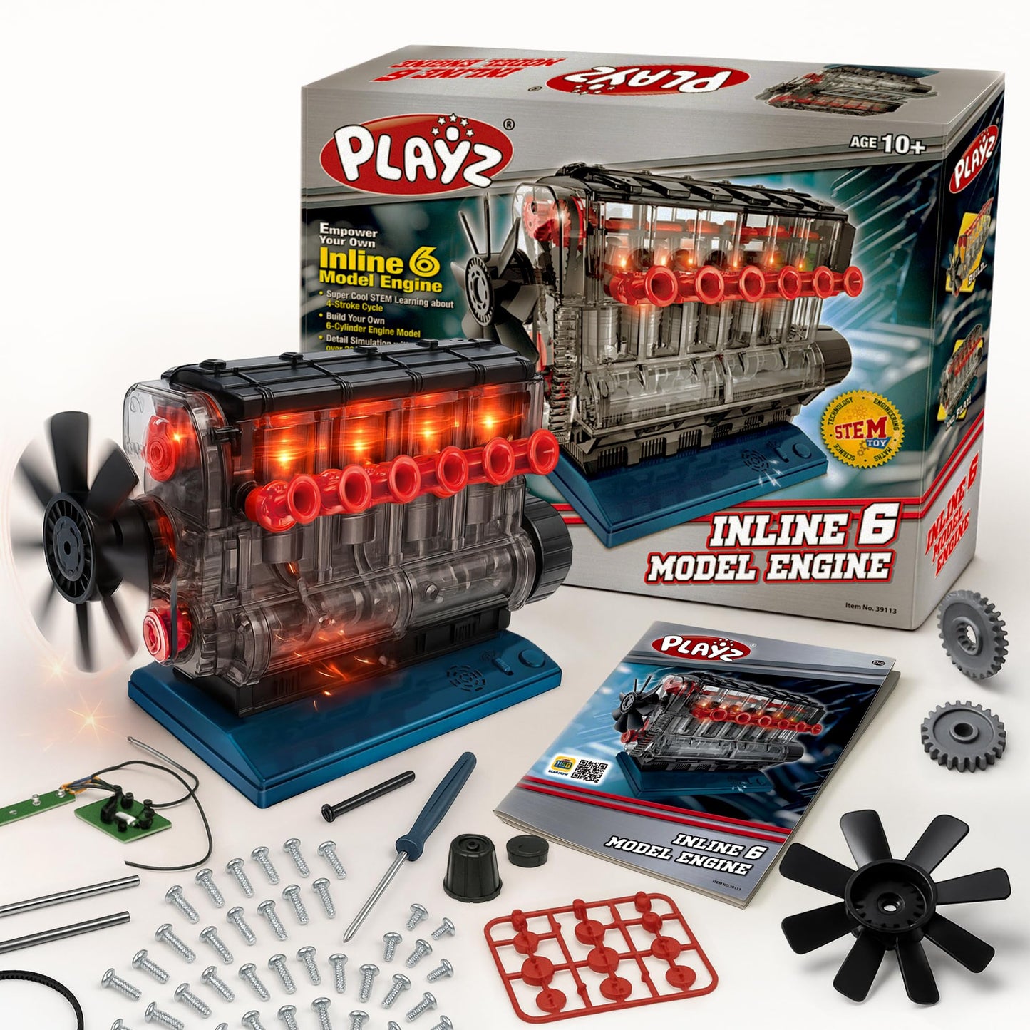 Playz V8 Combustion Engine Model Kit That Runs