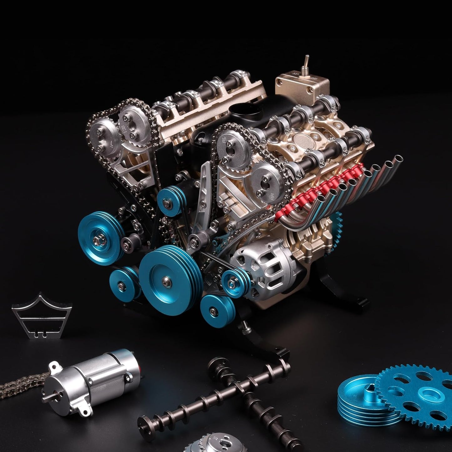 V8 Engine Model Kit – 500+PCS DIY Metal Mechanical