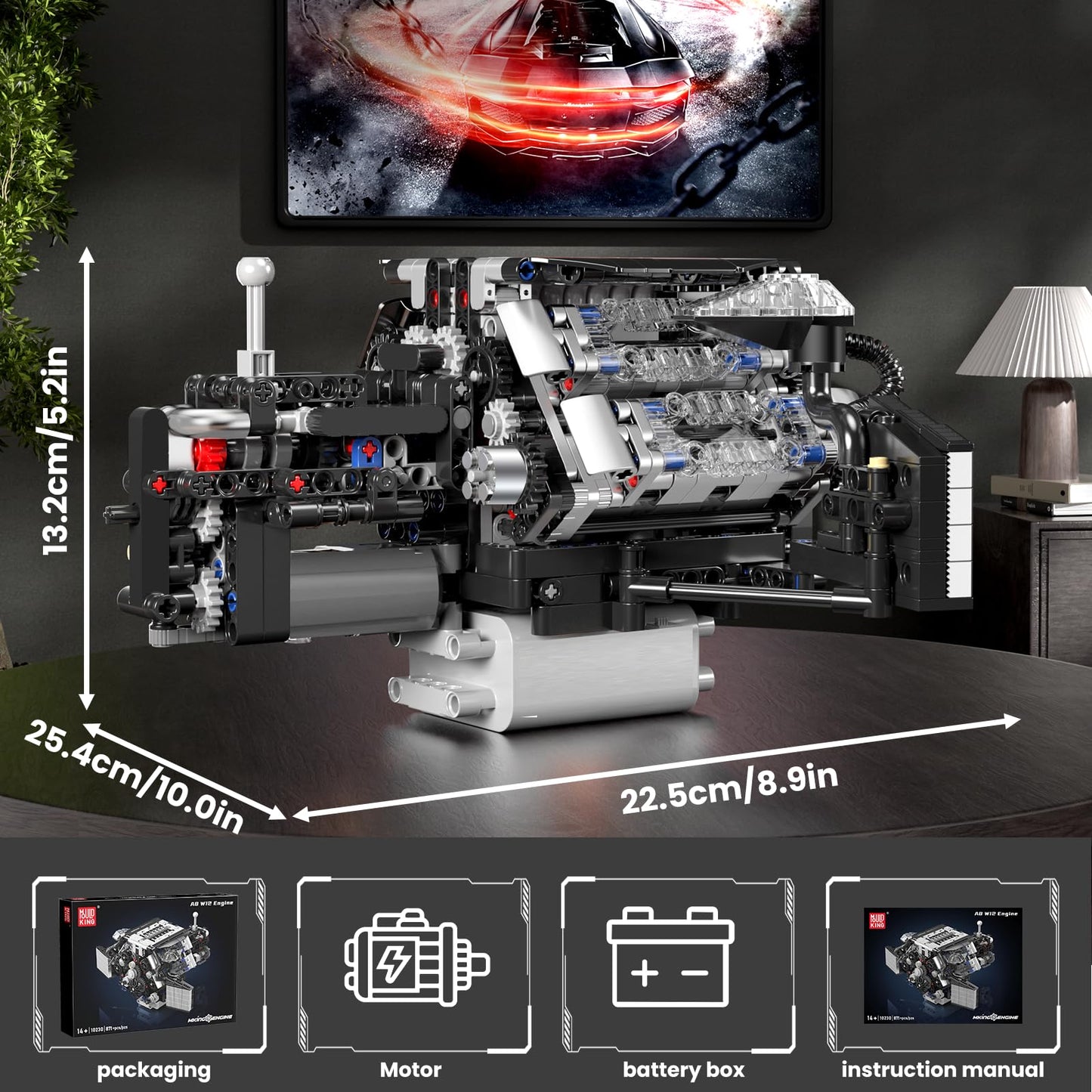Mould King V8 Engine Model Kit – 2718PCS STEM DIY