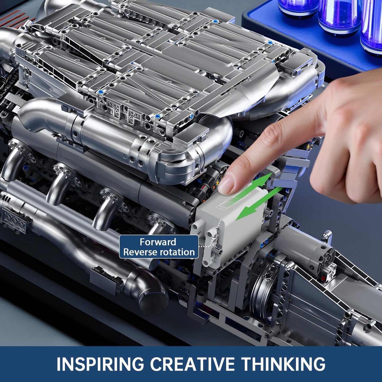 Mould King V8 Engine Model Kit – 2718PCS STEM DIY