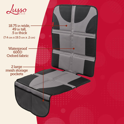 Lusso Gear Car Seat Protector for Baby Car Seat - Thick Padding