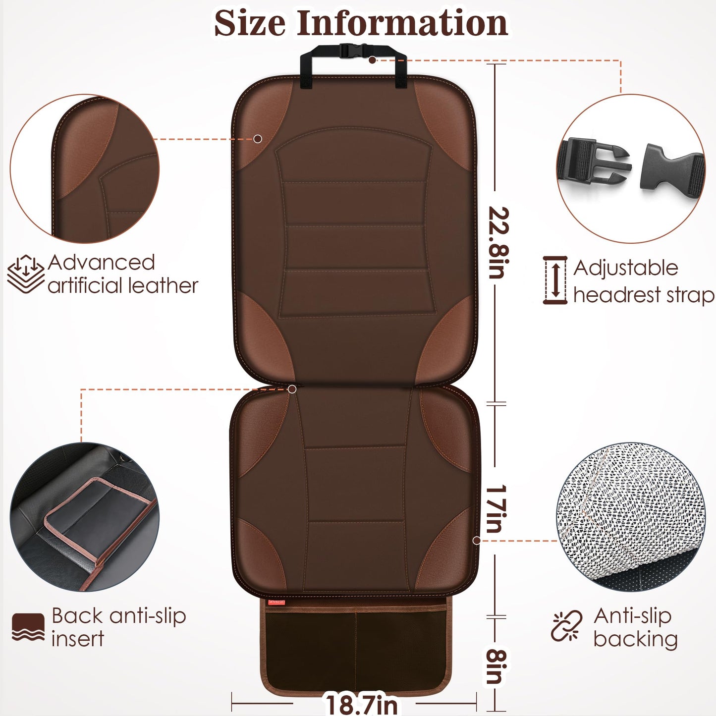 Sinvitron Car Seat Protector for Child Car Seat - Waterproof