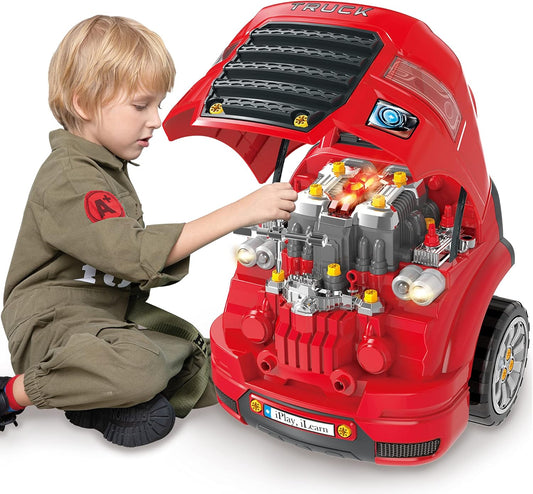 iPlay iLearn Truck Engine Toy – Kids Mechanic Kit, Ages 3–8