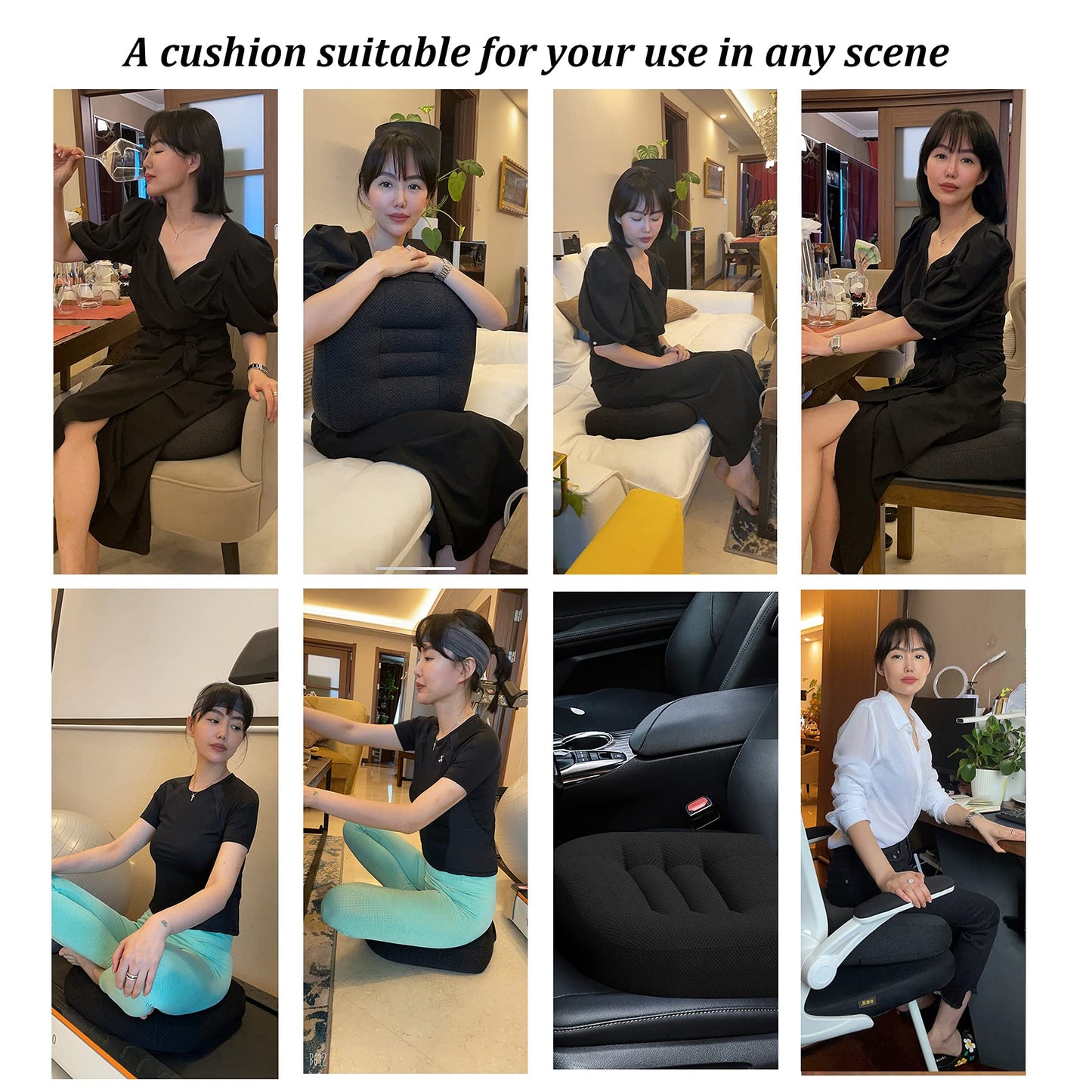 WSGJHB Seat Cushion – Posture Support (Black)