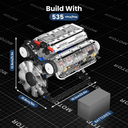 Mould King V8 Engine Model Kit – 2718PCS STEM DIY