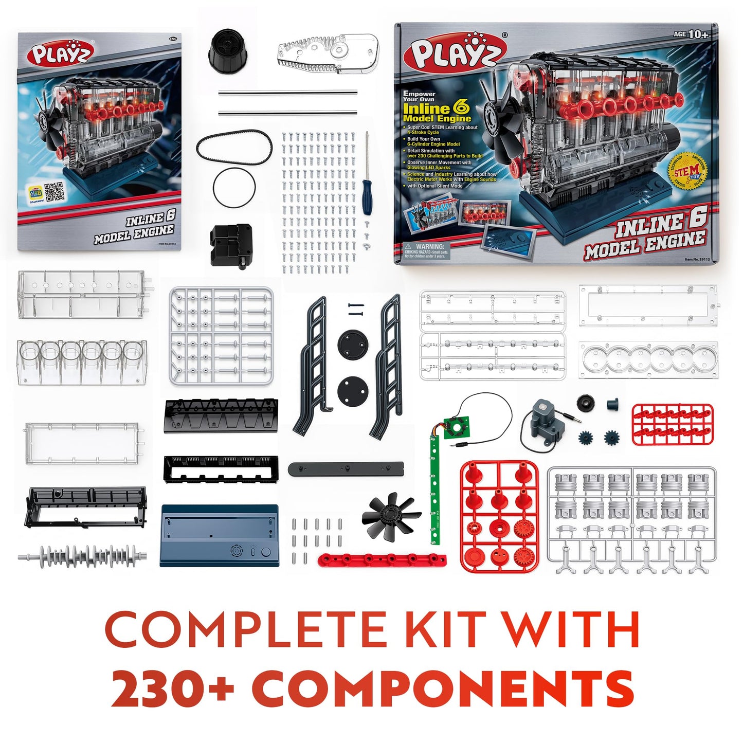 Playz V8 Combustion Engine Model Kit That Runs