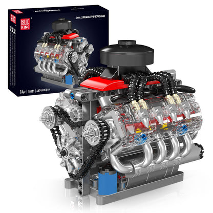 Mould King 10171 V8 Engine Model Kit That Works
