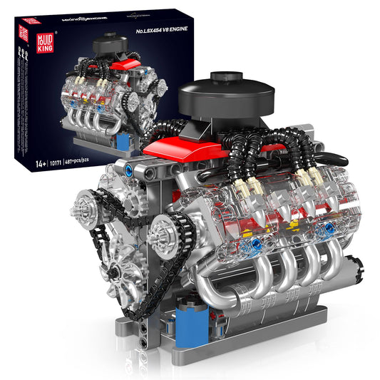 Mould King 10171 V8 Engine Model Kit That Works