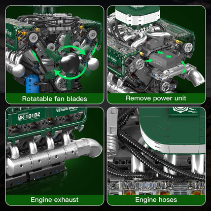 Mould King V8 Engine Model Kit – 2718PCS STEM DIY