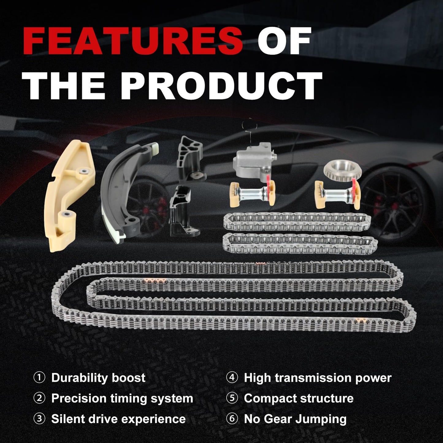 Engine Timing Chain Kit Oil Pump Water Pump Phasers
