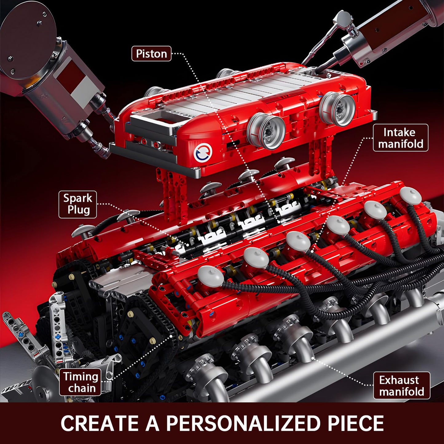 Mould King V8 Engine Model Kit – 2718PCS STEM DIY