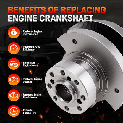3.6L Engine Crankshaft and Bearing Kit Compatible with Chrysler