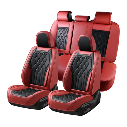 FLORICH 5-Piece Leather Seat Covers – Brown/Beige