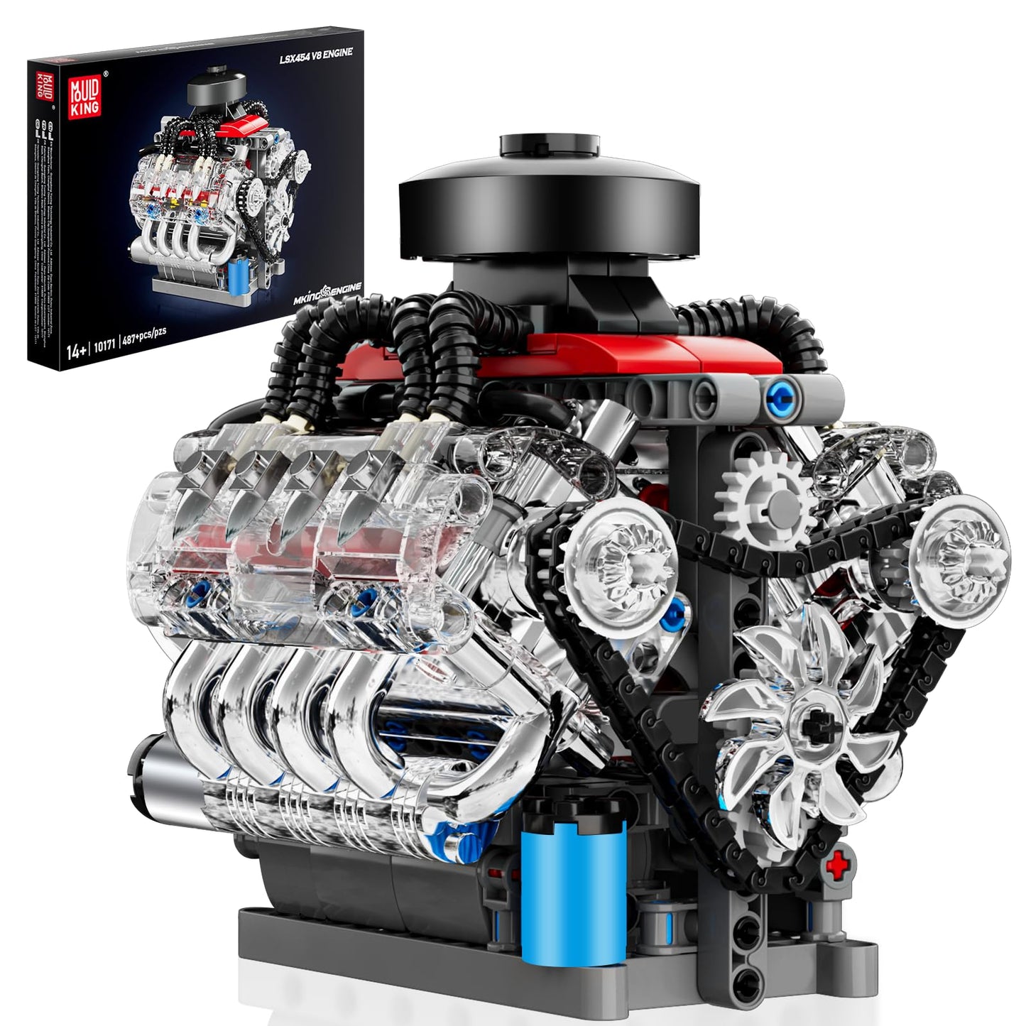 Mould King Mini V8 Engine Kit – 487PCS STEM Toy