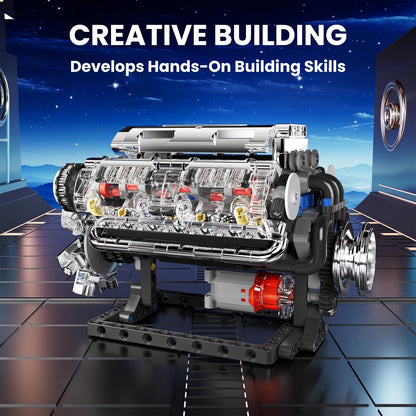Mould King V8 Engine Model Kit – 2718PCS STEM DIY