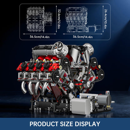 Mould King V8 Engine Model Kit – 2718PCS STEM DIY
