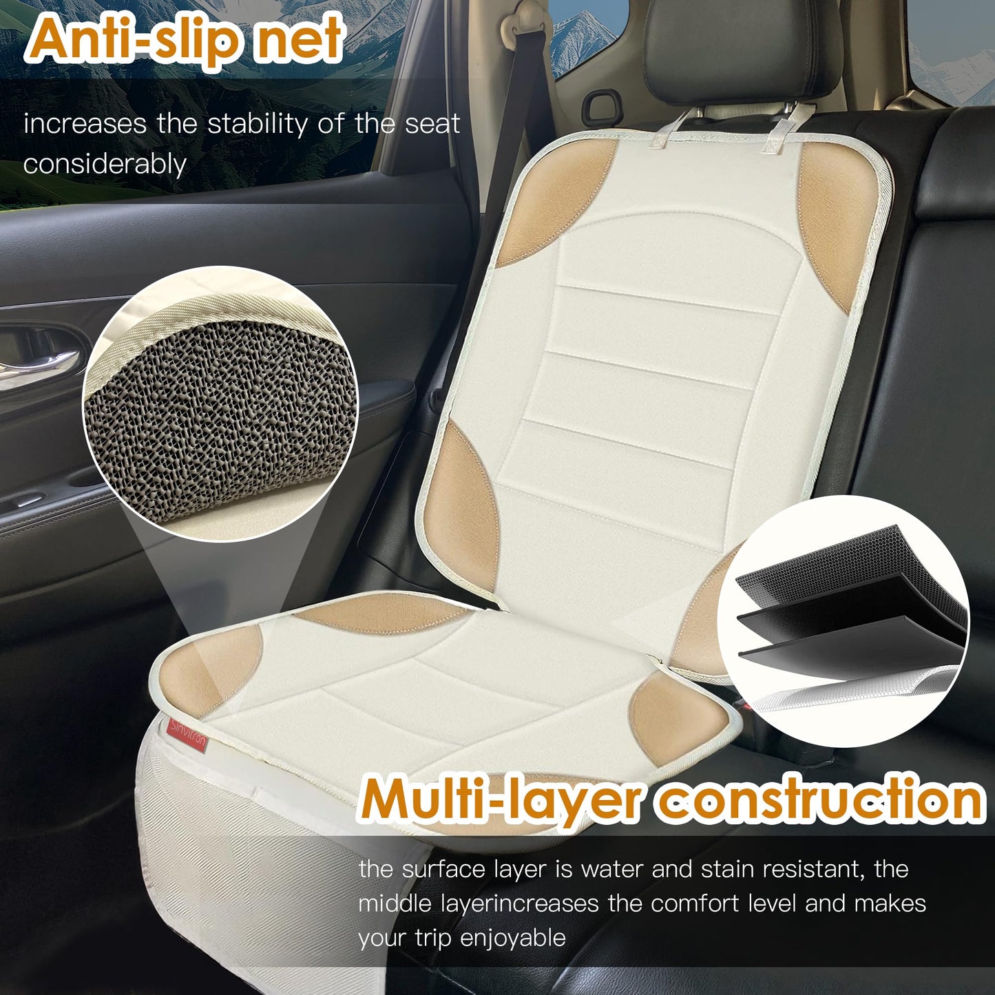 Sinvitron Car Seat Protector for Child Car Seat - Waterproof