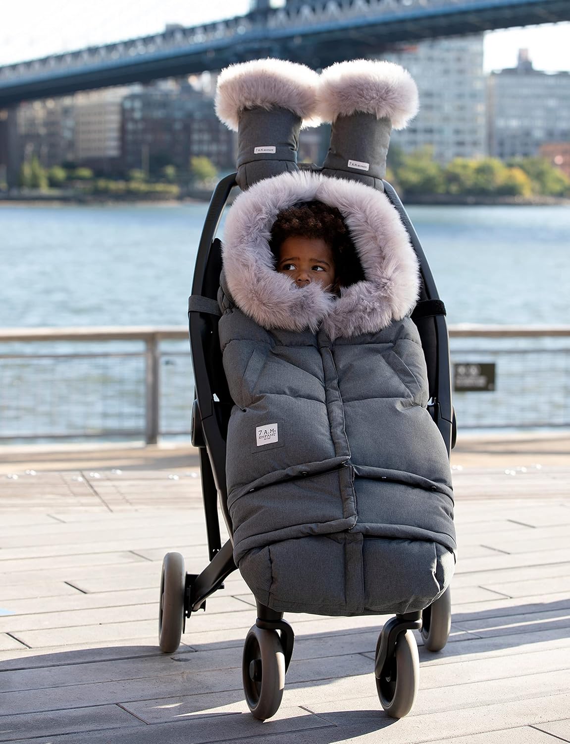 7AM Enfant Stroller Blanket 212 – Fleece Lined, 6M-4T