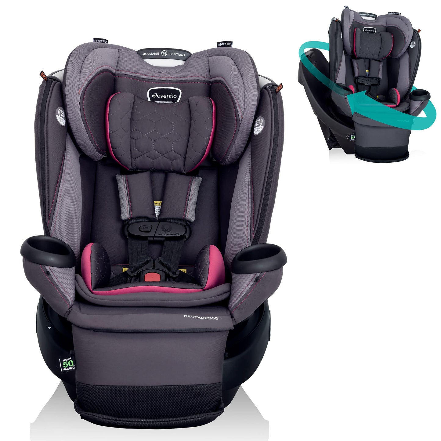 Evenflo Revolve360 Extend Convertible Car Seat with 360 Degree Rotation