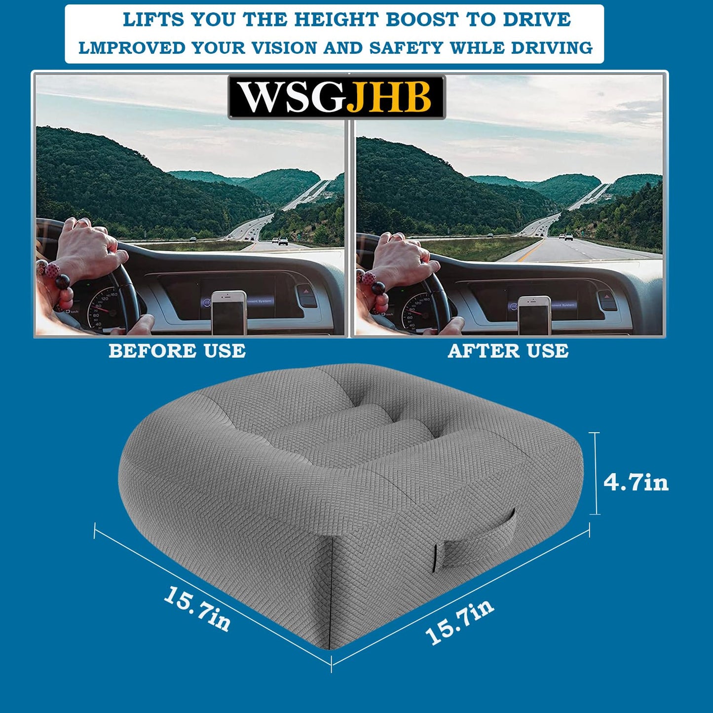 WSGJHB Seat Cushion – Posture Support (Black)
