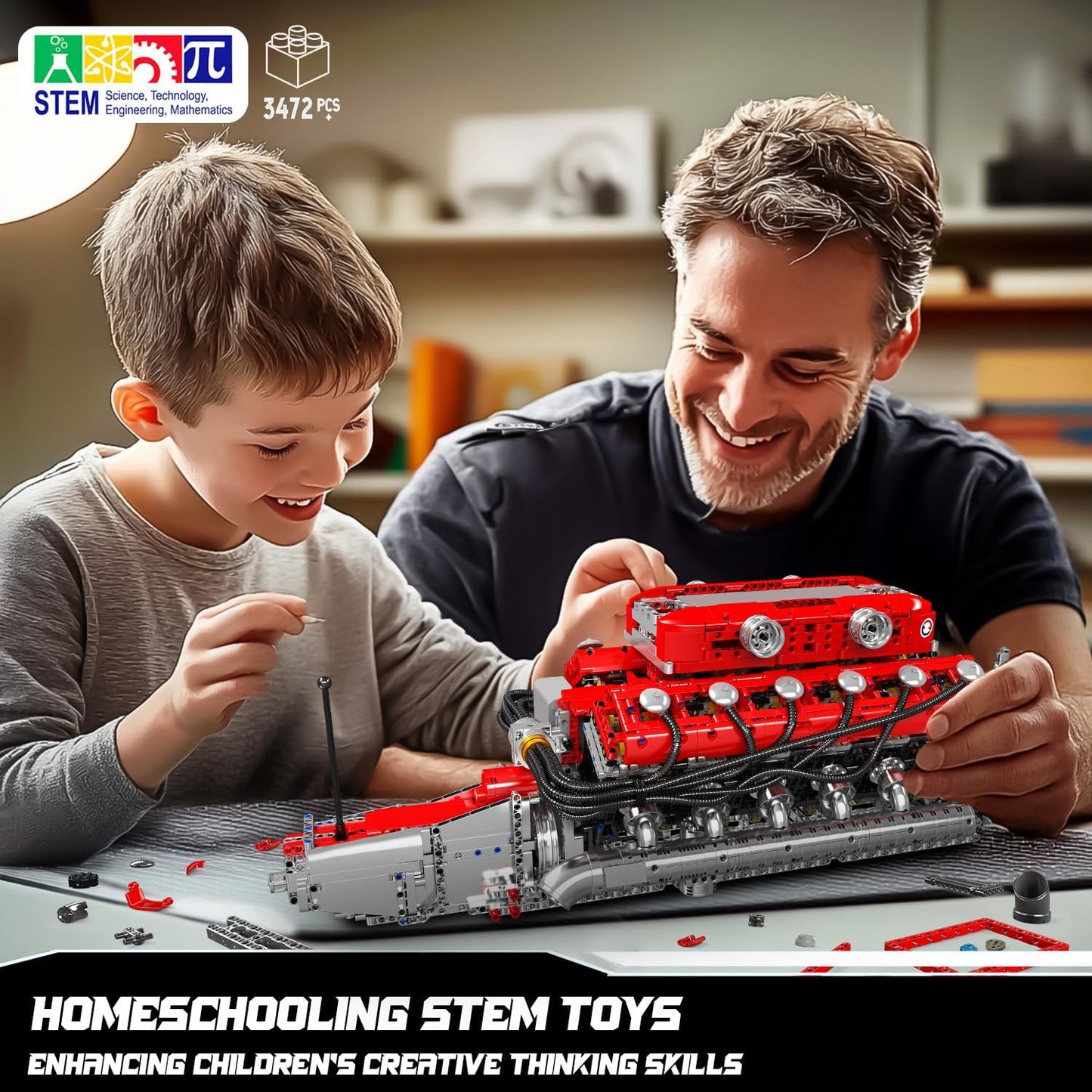Mould King V12 Engine Kit – 3472+PCS