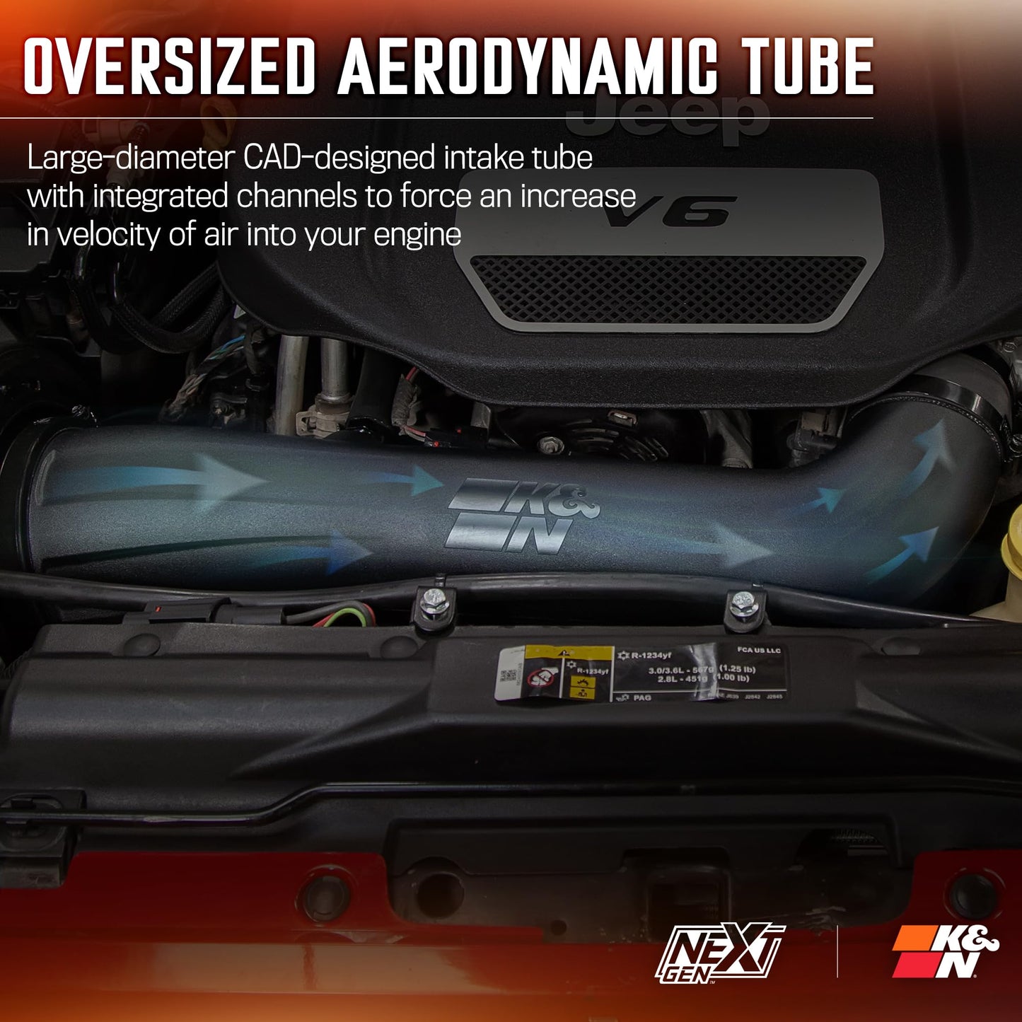 K&N Cold Air Intake – Jeep Wrangler JK 2012–2018