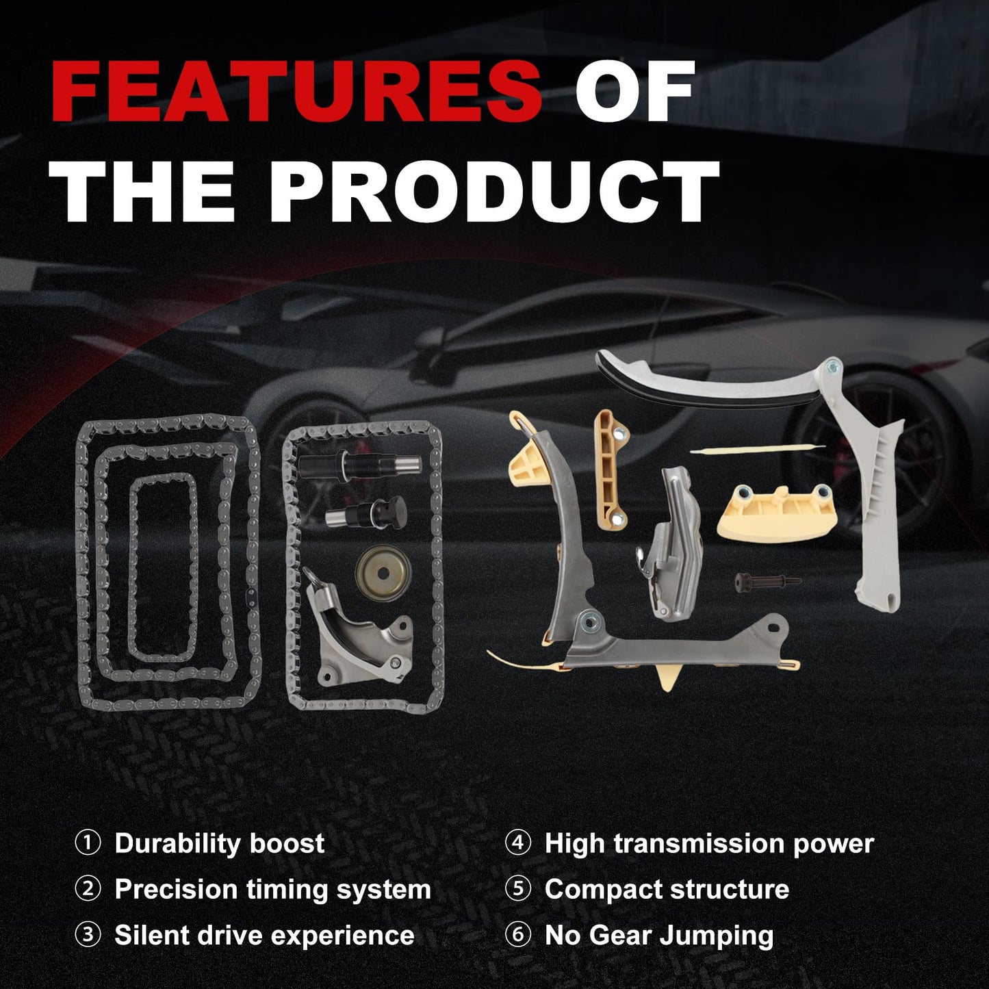 Engine Timing Chain Kit Oil Pump Water Pump Phasers