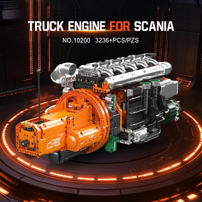 Mould King 10200 V8 Engine Model Kit for Truck