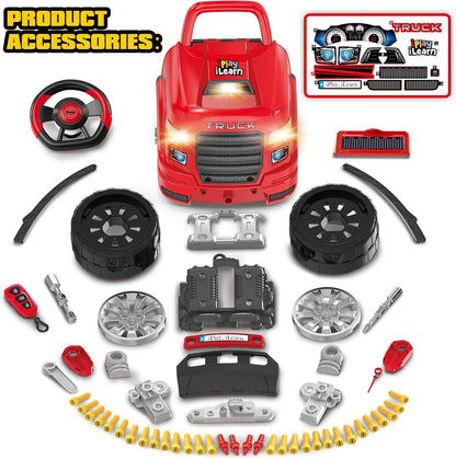 iPlay iLearn Truck Engine Toy – Kids Mechanic Kit, Ages 3–8