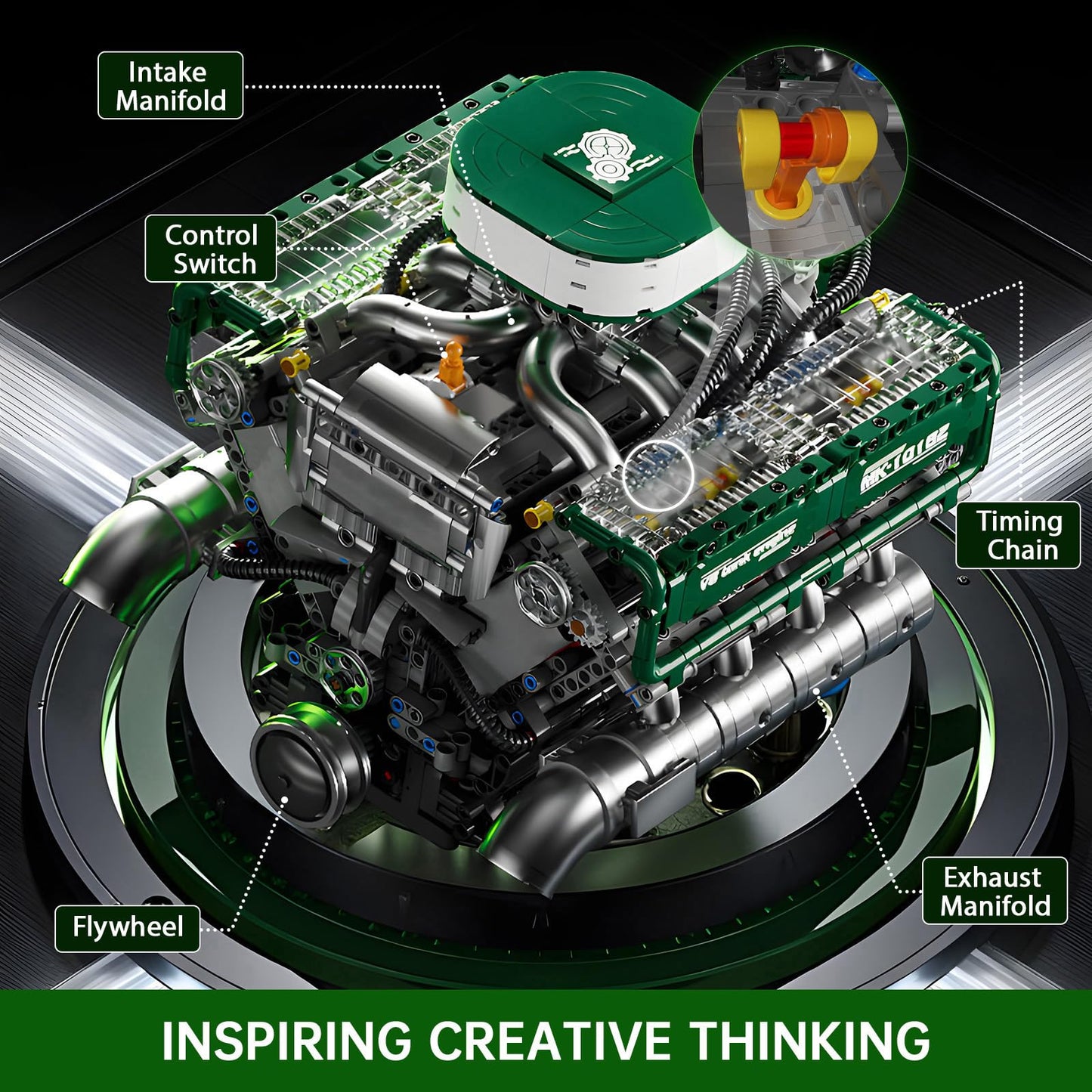 Mould King V8 Engine Model Kit – 2718PCS STEM DIY
