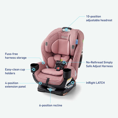 Graco Extend2Fit Convertible Baby Car Seat