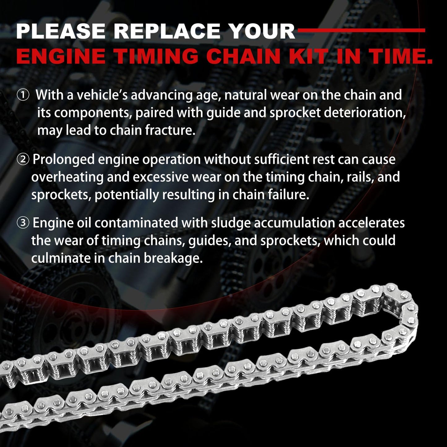 Engine Timing Chain Kit Oil Pump Water Pump Phasers