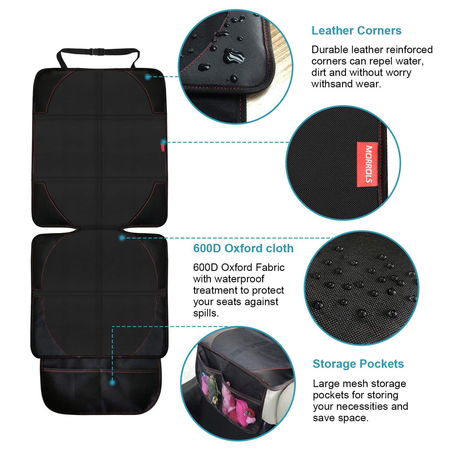 Car Seat Protector Pack Carseat Protector with Thick Padding