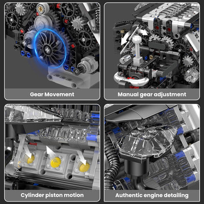 Mould King V8 Engine Model Kit – 2718PCS STEM DIY
