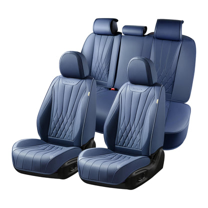FLORICH 5-Piece Leather Seat Covers – Brown/Beige