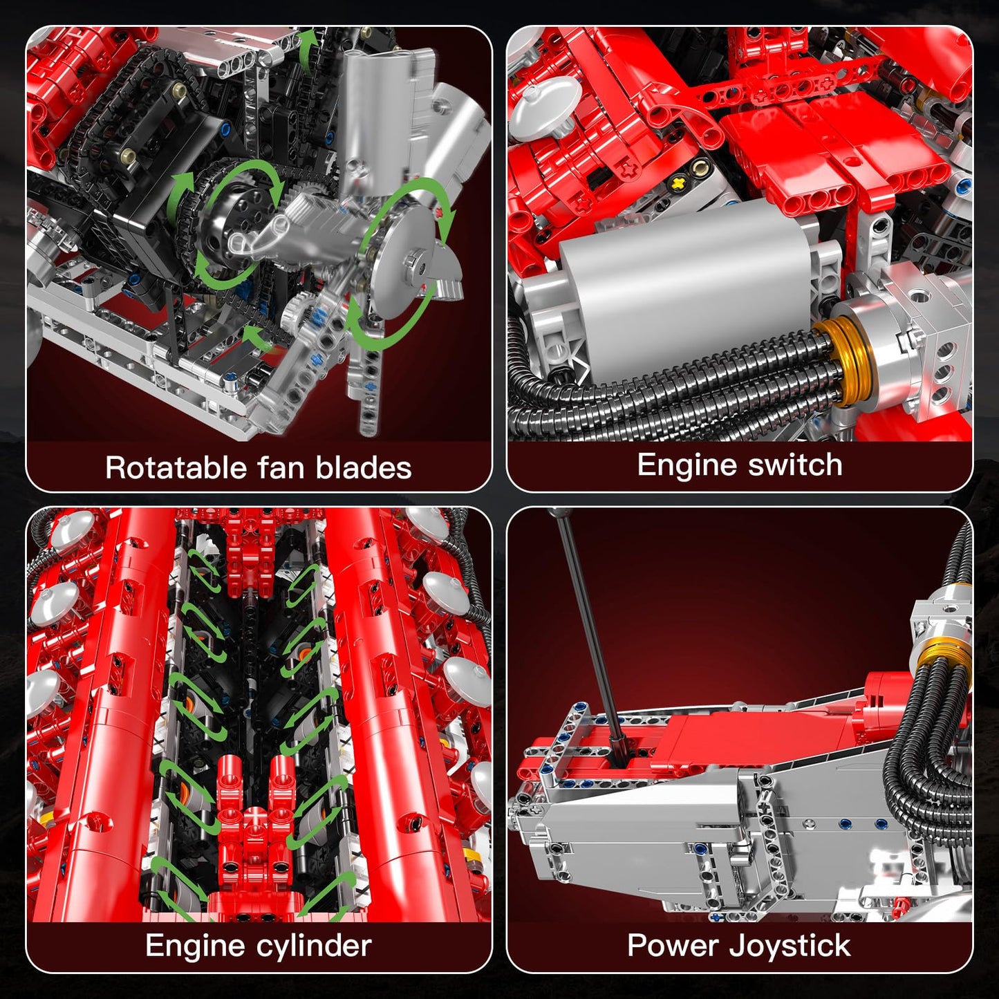 Mould King V8 Engine Model Kit – 2718PCS STEM DIY