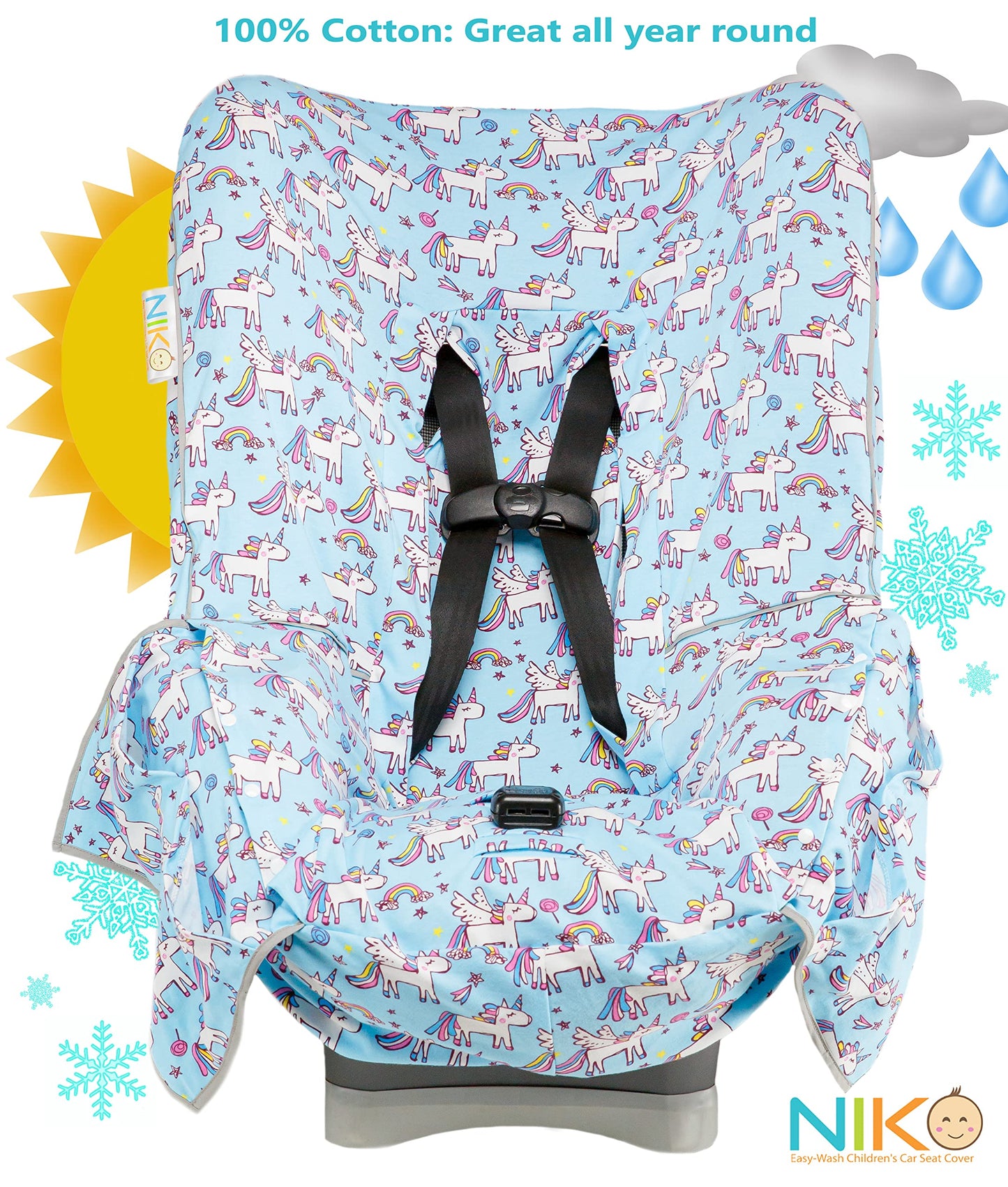 Niko Easy Wash Children's Car Seat Cover & Liner -Minky