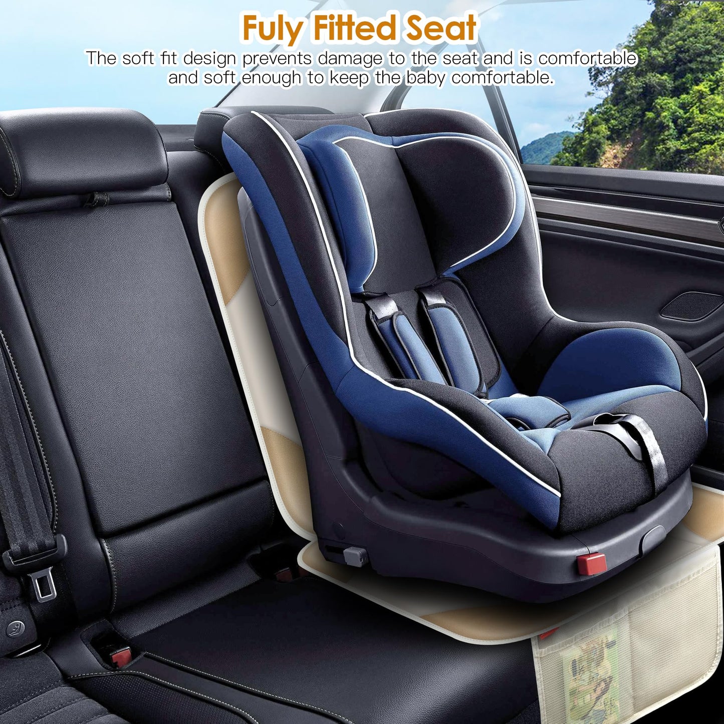 Sinvitron Car Seat Protector for Child Car Seat - Waterproof