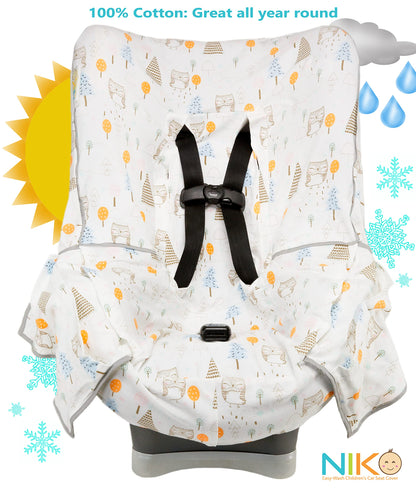 Niko Easy Wash Children's Car Seat Cover & Liner -Minky