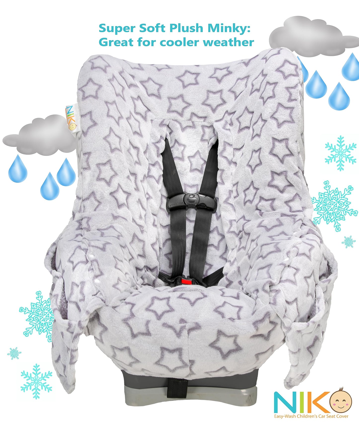 Niko Easy Wash Children's Car Seat Cover & Liner -Minky
